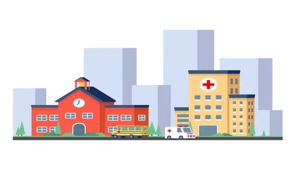 Featured Image of Schools Hospitals And Shops